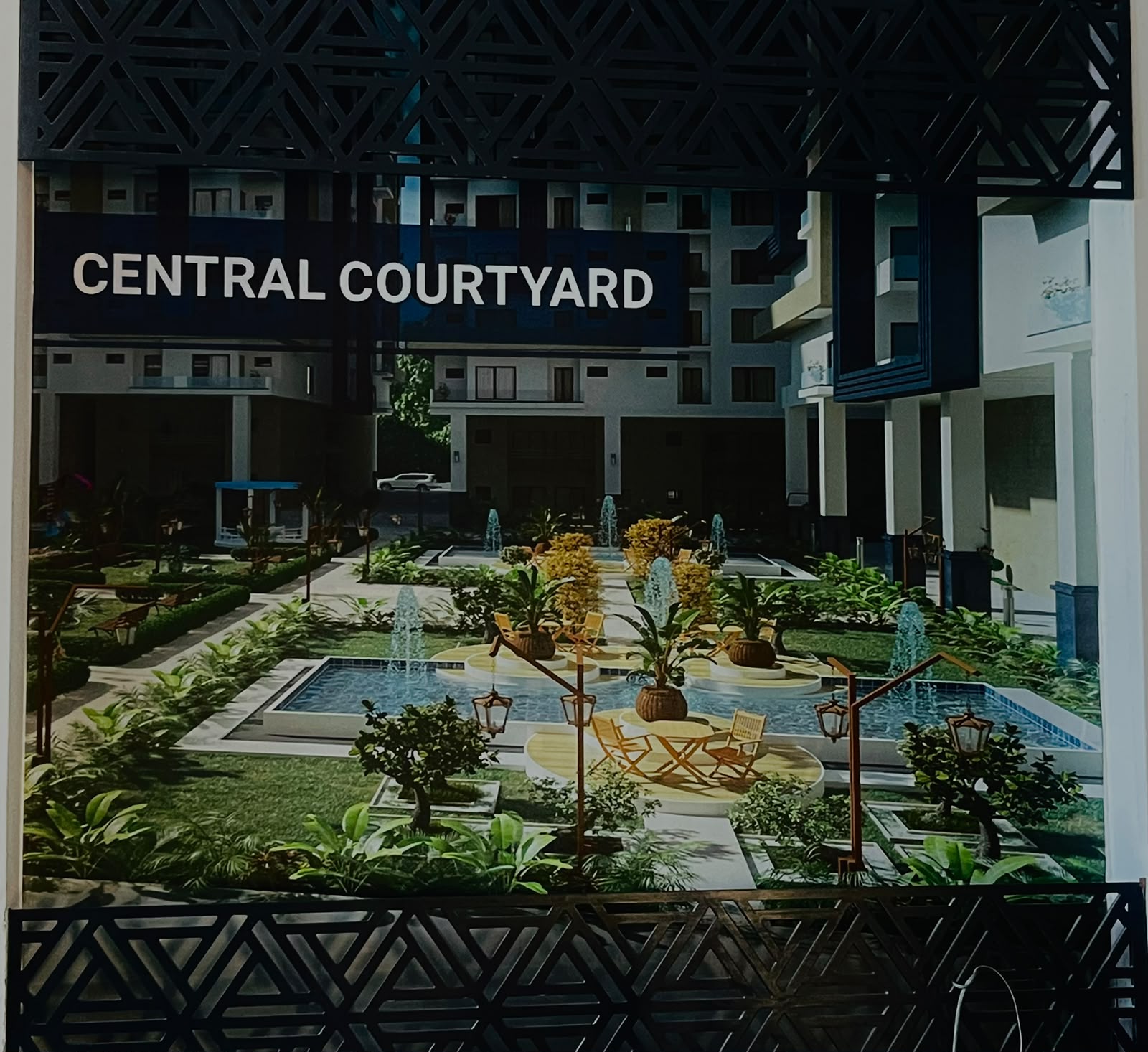Central Courtyard at Alpha Tower